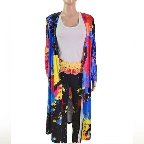 3pc Printed  Pants suit size 3XLarge - Picture 3 of 6